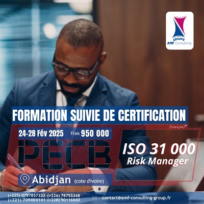 RETOUR SUR LA FORMATION SUIVIE DE CERTIFICATION ISO 31000 RISK MANAGER